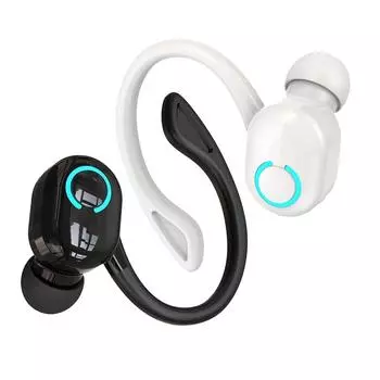 НОВЫЕ беспроводные деловые наушники с ушным крючком Bluetooth 5.3 гарнитура с микрофоном HIFI стерео наушники с голосовым управлением водонепроницаемые шумоподавление чёрный