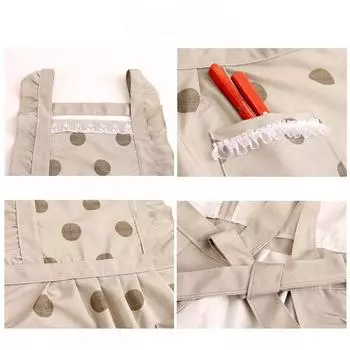 НОВЫЕ холщовые кухонные фартуки, фартуки для домашней готовки для женщин, дышащий фартук Sweet Art, фартук на талии для чистых работников синий