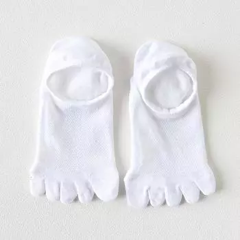 НОВЫЕ мужские носки для бега с открытым носком, эластичные, короткие, из цельного хлопка, впитывающие пот, мужские, пятипалые, невидимые, низкие, лодочки, носки до щиколотки One Size