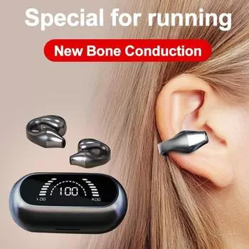 НОВЫЕ наушники с костной проводимостью Bluetooth 5,2, зажим для ушей, серьги, беспроводные наушники, спортивные гарнитуры, ушной крючок с микрофоном
