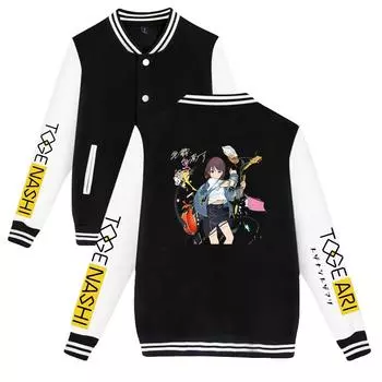 НОВЫЕ поступления унисекс мода GIRLS BAND CRY аниме принтованный бейсбольный свитшот для женщин и мужчин уличные спортивные куртки XS чёрный