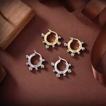 НОВЫЕ серьги IN2023, очень простые и популярные, изготовлены из оригинальной латуни и игл.. Они восхитительны на каждый день золотой