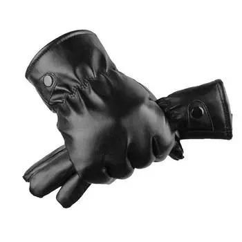 НОВЫЕ теплые перчатки из искусственной овчины, мужские перчатки для защиты от холода, для вождения, катания на лыжах, V0W9 Black-One size