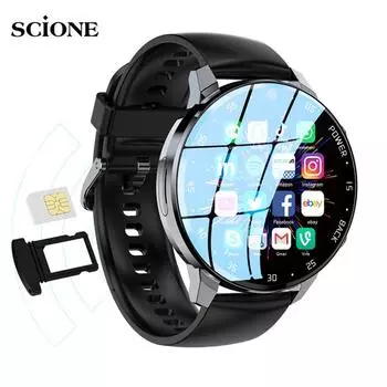 НОВЫЕ умные часы A3, глобальная версия, 4G NET, мужские 1,43-дюймовый TFT-экран, аккумулятор 800 мАч, кровяное давление, NFC, поддержка GPS/BDS/Granas, умные часы 2G 16G чёрный