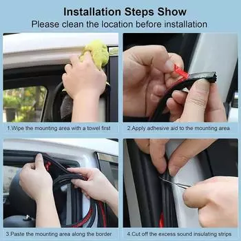 НОВЫЕ высококачественные автомобильные дверные уплотнители, двухслойные автомобильные уплотнители, защитные звукоизоляционные водонепроницаемые резиновые уплотнительные полосы против царапин