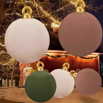НОВЫЕ высококачественные гигантские рождественские шары ПВХ надувные украшения праздничные украшения надувной бал U9S9 brown 18 inches-one
