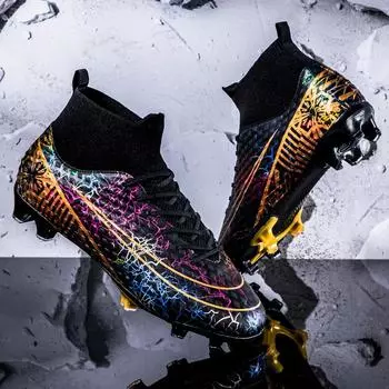 НОВЫЕ высококачественные мужские футбольные бутсы FG/TF, детские футбольные бутсы, молодежные футбольные бутсы, удобные спортивные бутсы для мини-футбола EU35