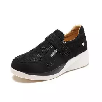 НОВЫЕ женские кроссовки на танкетке, вулканизированная обувь, блестки, обувь Shake, модная спортивная обувь для девочек, женские кроссовки, женская обувь 36 бежевый