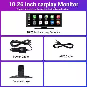 НОВЫЙ 11,26-дюймовый 4K DVR беспроводной CarPlay и Android Auto портативный видеорегистратор IPS сенсорный экран Bluetooth аудио двойной объектив рекордер