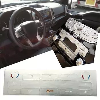 НОВЫЙ 1 шт. автомобильный кондиционер AC кнопка климат-контроля ремонт наклейка наклейка серебристый/черный AC автомобильные наклейки для FORD S-Max для Mo G7T2