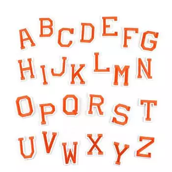 НОВЫЙ алфавит хлопковая смесь вышитые нашивки письмо платье одежда своими руками черный белый