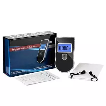 НОВЫЙ AT-818 Профессиональный полицейский цифровой тестер алкоголя в выдыхаемом воздухе Алкотестер Анализатор Детектор Практический