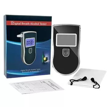 НОВЫЙ AT-818 Профессиональный полицейский цифровой тестер алкоголя в выдыхаемом воздухе Алкотестер Анализатор Детектор Практический