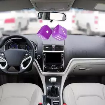 НОВЫЙ автомобильный стилистический кулон подвесной орнамент игральные кости бархат/плюш новогодние подарки автомобильное зеркало заднего вида подвеска автомобильные товары розовый