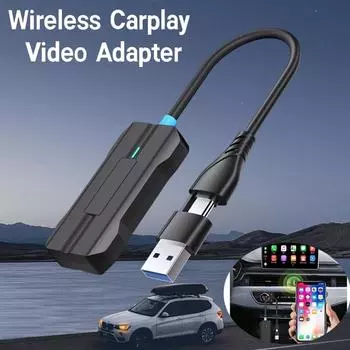 НОВЫЙ беспроводной автомобильный адаптер Carplay для iPhone Smart Plug And Play Universal для VW Toyota Nissan Honda Ford Benz чёрный
