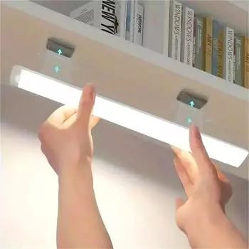 НОВЫЙ беспроводной светодиодный ночник, светодиодный датчик движения, светильник для шкафа, ночник для кухни, спальни, детектор света, подсветка шкафа, лестницы 10cm теплый белый