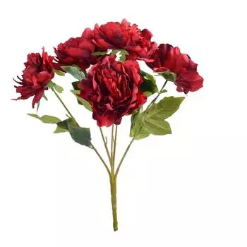 НОВЫЙ Букет из 5 искусственных пионов, имитация цветочного букета для дома и офиса розовый