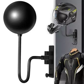НОВЫЙ держатель для шлема с вращением на 180°, настенное крепление для мотоциклетного шлема, стойка для демонстрации с крючками для велосипеда, бейсбола, регби, шлема, органайзера