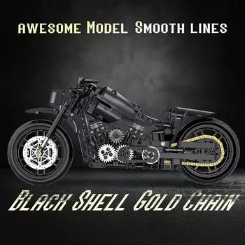 НОВЫЙ Хай-тек 1:8 городских скоростных мотоциклов, строительные блоки, гоночные мотоциклы, модель мотоцикла, кирпичи, набор MOC, детские игрушки, подарки для взрослых мальчиков