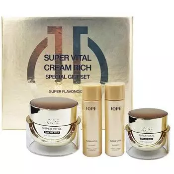 НОВЫЙ Iope Super Vital Rich Cream 50 мл+25 мл Подарочный набор Anti Aging Специальная цена