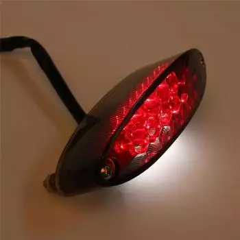 НОВЫЙ Мотоцикл Кроссовый Мотоцикл Светодиодный Задний Стоп-сигнал Стоп-сигнал Подсветка Номерного знака Дымчатое Стекло 12В