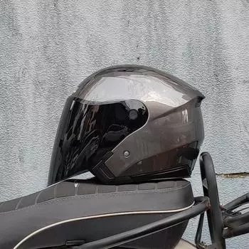 НОВЫЙ мотоциклетный электрический велосипедный шлем Four Seasons DoubleLenses Racing Half Helmets Мотоциклетный шлем Medio Casco M