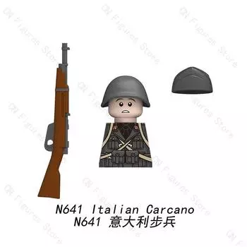 НОВЫЙ N641 N642 N643 Солдат Второй мировой войны MOC Фигурка Меч MOC Модель Детские Мини Строительные блоки Игрушки Подарок N644