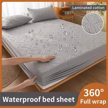 НОВЫЙ однотонный стеганый тисненый водонепроницаемый чехол для матраса, простыня, стильный чехол для матраса, толстая мягкая подкладка для кровати 90x200x30cm 1pc белый