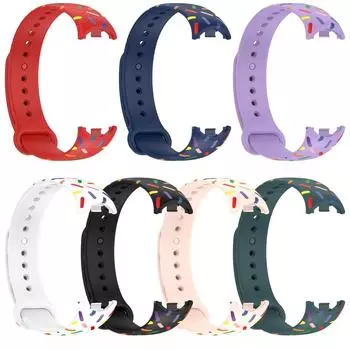 НОВЫЙ Подходит для Xiaomi Mi Band Mi8 Цветной Силиконовый Сменный Ремешок M8 Спортивный Ремешок белый