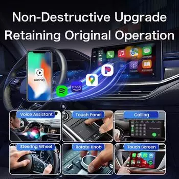 НОВЫЙ проводной беспроводной адаптер CarPlay&Android Auto для OEM Plug and Play 2in1 Smart Box с поддержкой Netflix для Mazda Toyota Volvo