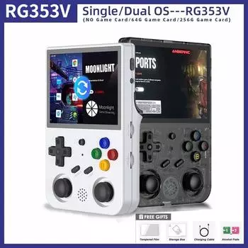 НОВЫЙ RG353V RG353VS 64/128/256G сенсорный экран портативные игровые плееры Android 11 LINUX Dual System портативная игровая консоль 64GB