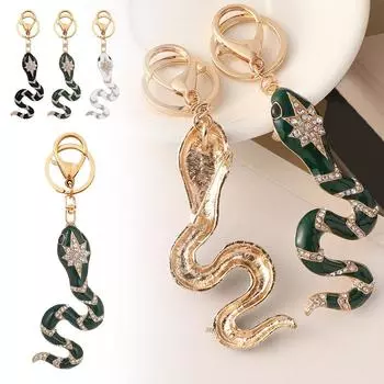НОВЫЙ роскошный брелок в виде змеи со стразами, британский роскошный женский королевский хрустальный подарок-сувенир R8N9 White-One size