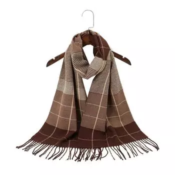 НОВЫЙ роскошный зимний толстый теплый шарф для женщин, кашемировая шаль и палантины, шейный платок Bufanda, женский с длинными кисточками Echarpe 2024 серый