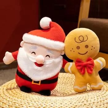 НОВЫЙ Санта-Клаус Снеговик Лось Бабушка Плюшевые Игрушки Высокое Качество Рождественский Декор Куклы Мягкие Плюши Подарок S