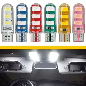 НОВЫЙ T10 силиконовый чехол 6 SMD 5630 светодиодный автомобильный плафон 6 светодиодов 100X лампа LED 5730 аксессуары для парковки X4D3 2pcs Ice Blue-One size