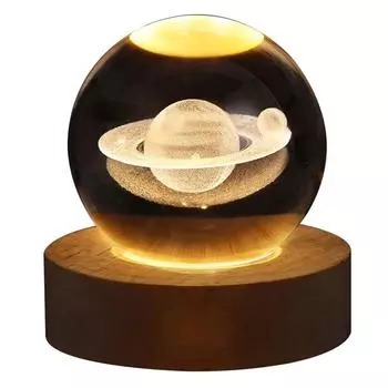 НОВЫЙ уникальный 3D хрустальный шар-лампа с проекцией галактики и планет USB ночник для создания уютной атмосферы плазменный шар