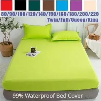 НОВЫЙ водонепроницаемый наматрасник разных размеров, сплошной цвет, защита для простыни, защита от пыли, клещей и бактерий, постельное белье с резинкой Sheet 70X200x30cm серый