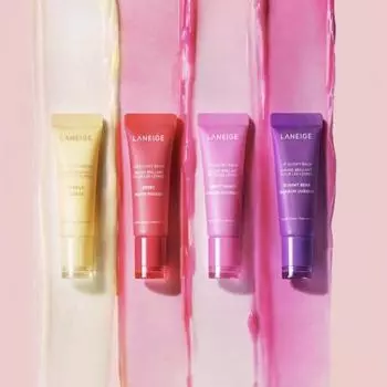 (НОВЫЙ ЗАПУСК) Бальзам для губ LANEIGE Lip Glowy Balm 10 г [выберите из 6 ароматов] - устраняет шелушение кожи и увлажняет сухие губы Sweet Candy