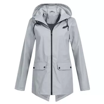 НОВЫЙ женский водонепроницаемый плащ, женская уличная ветрозащитная куртка с тропическим лесом, пальто S вино красного