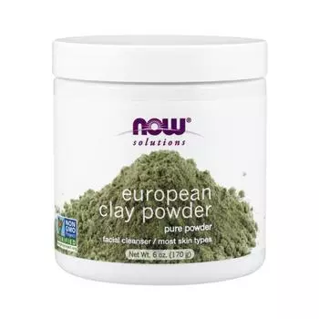Now Foods European Clay Powder очищающее средство для лица, 170 г, 1 шт.