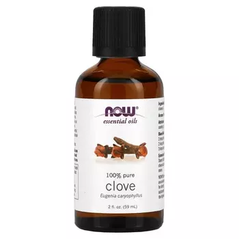 NOW Foods, Эфирное масло, гвоздика, 2 жидких унции (59 мл)