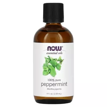NOW Foods, Эфирные масла, 100% чистая перечная мята, 4 жидких унции (118 мл)