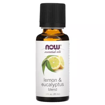 NOW Foods, Эфирные масла, смесь лимона и эвкалипта, 1 жидкая унция (30 мл)