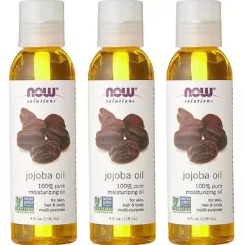 Now Foods Jojoba Oil Pure Moisturizing, 118 мл, 3 шт.