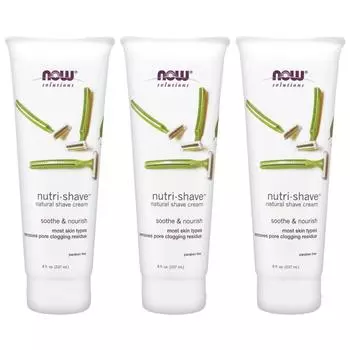Now Foods Nutri-Shave Natural Cream Sooth & Nourish, 237 мл, 3 шт.
