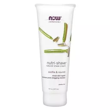 Now Foods Nutri-Shave Natural Cream Успокаивает и питает, 237 мл, 1 шт.
