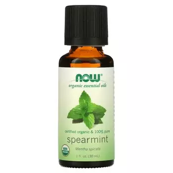 NOW Foods, Organic Essential Oil, Spearmint, 1 fl oz (30 ml)