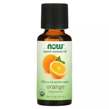 NOW Foods, Organic Essential Oils, Orange, 1 fl oz (30 ml)