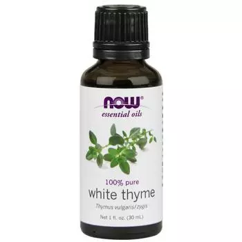 Now Foods Pure Essential Aroma Oil Обычное масло белого тимьяна, 30 мл, 1 шт.