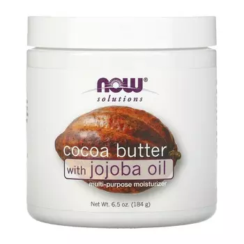 NOW Foods, Solutions, Cocoa Butter with Jojoba Oil, 6.5 oz (184 ml)